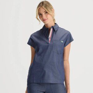 Mediclo Capri Collared Scrub Top